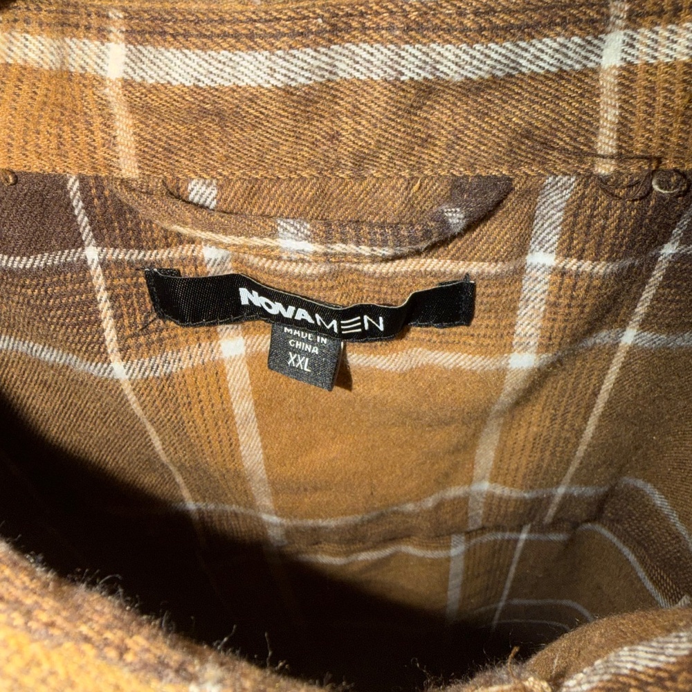 Men’s Patchwork Flannel Button Up - image 4